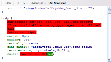 CSS Snapshot